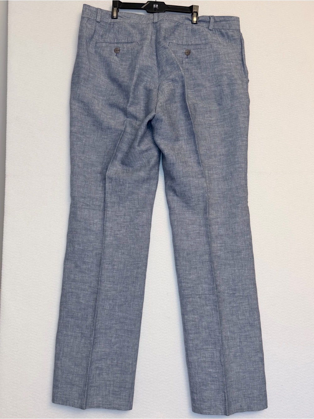 Banana Republic Women’s Martin Fit Linen Cotton Pants Size 12 Blue Trouser Fall - Picture 2 of 7